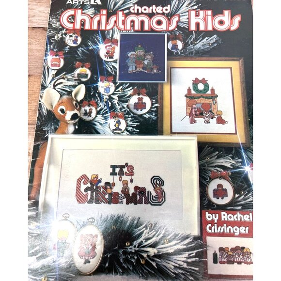 Charted Christmas Kids Cross-Stitch Pattern Book By Rachel Crissinger - Picture 3 of 3